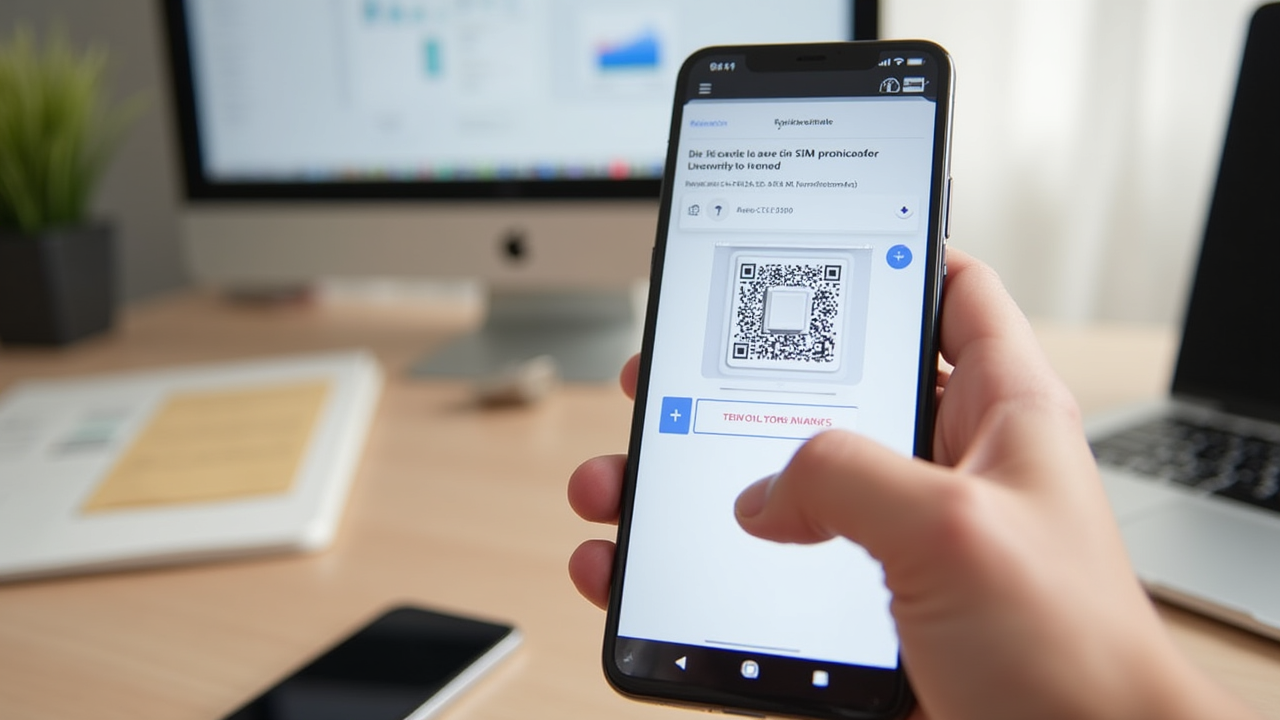 Proceso de activación de eSIM en un smartphone